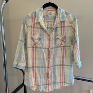 3/4 Sleeve Button Up